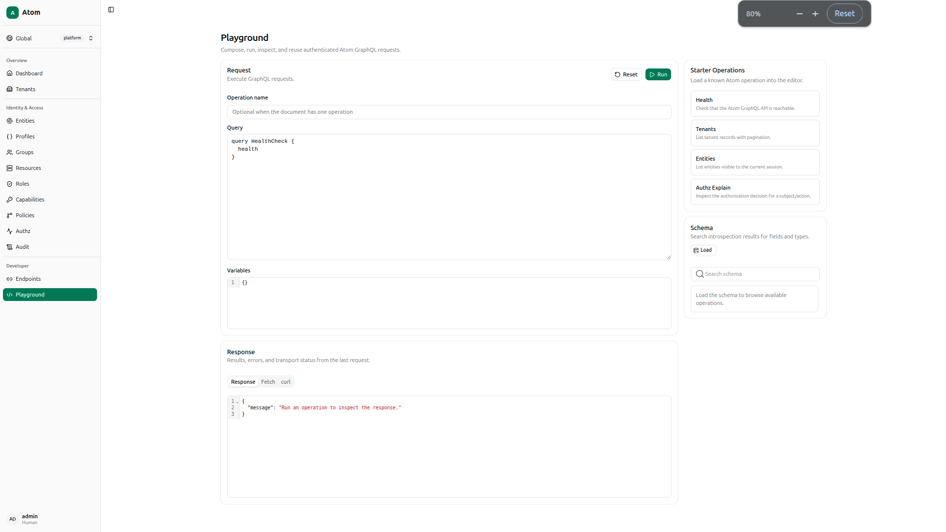 Atom GraphQL Playground
